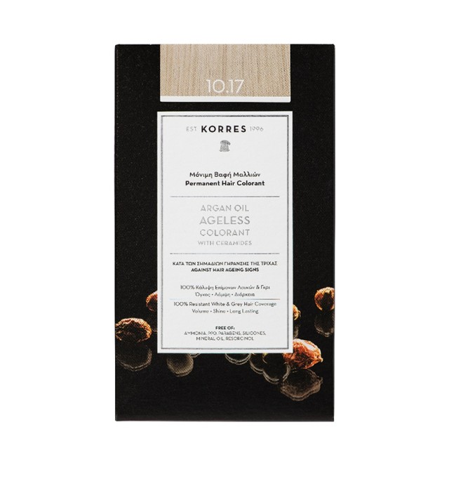 Korres Argan Oil Ageless Colorant 10.17 Ξανθό Πλατίνας Μπεζ 50ml