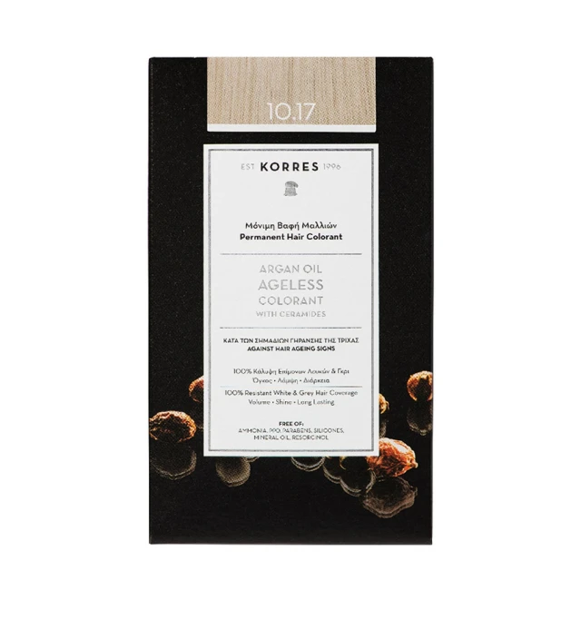 Korres Argan Oil Ageless Colorant 10.17 Ξανθό Πλατίνας Μπεζ 50ml
