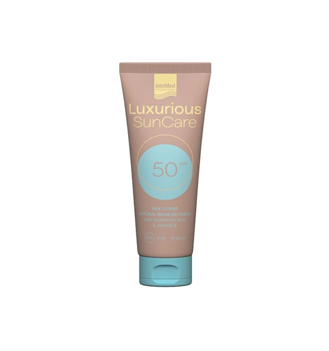 Luxurious Sun Care Silk Cover Natural Beige with Hyaluronic acid Spf50, 75ml