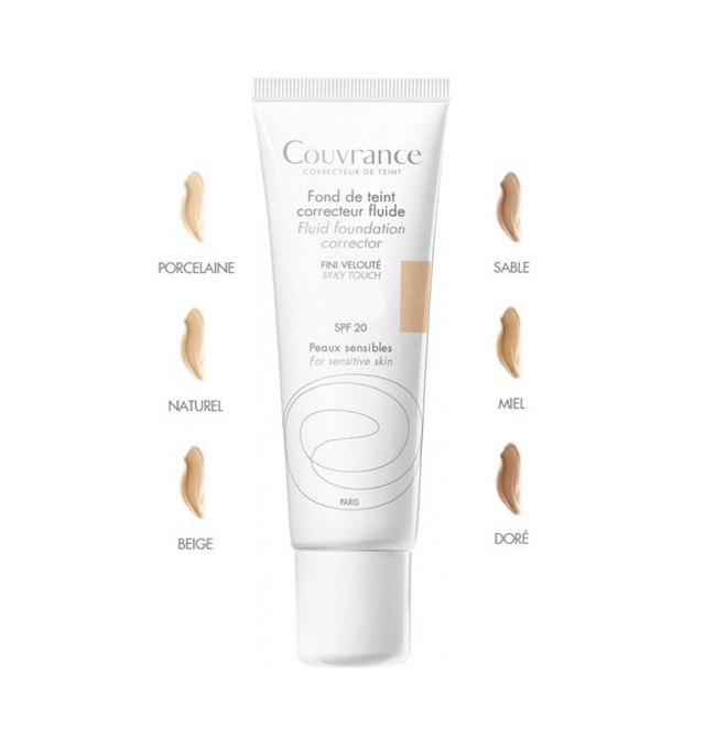 Avene Couvrance Fond De Teint Correcteur Fluide SPF20 Porcelaine 1.0 30ml