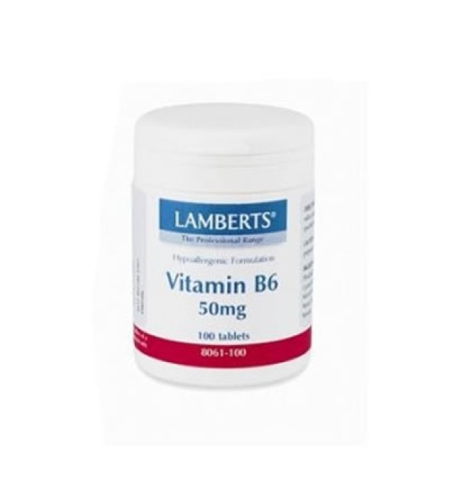 Lamberts VITAMIN B6 50mg (Pyridoxine) 100 tabs