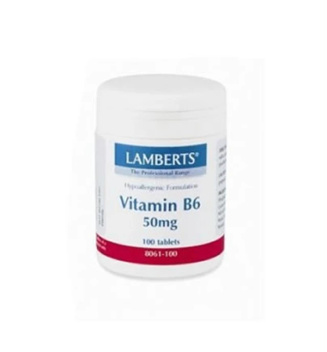 Lamberts VITAMIN B6 50mg (Pyridoxine) 100 tabs