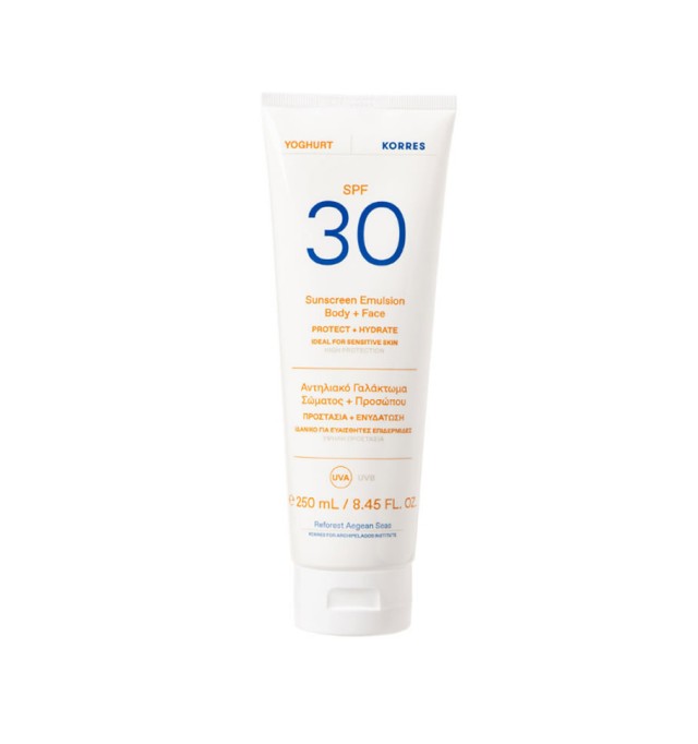 Korres Αντηλιακό Γαλάκτωμα Σώματος + Προσώπου SPF30, 200ml