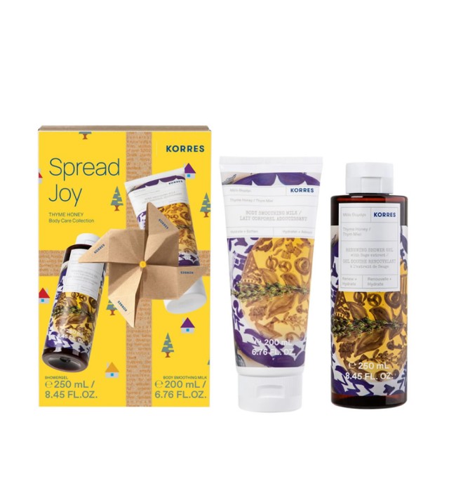 Korres Πακέτο Προσφοράς Spread Joy Thyme Honey Body Care Collection Showergel 250ml & Body Smoothing Milk 200ml