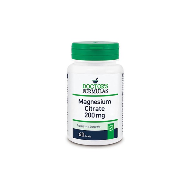 Doctors Formulas Magnesium Citrate 200mg Συμπλήρωμα Διατροφής, 60tabs