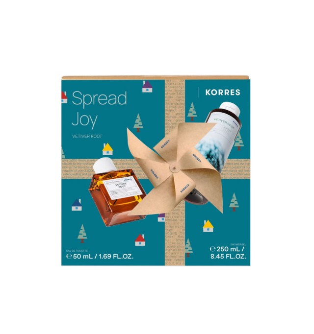 Korres Promo Spread Joy Vetiver Root με Eau de Toilette Ανδρικό Άρωμα, 50ml & Αφρόλουτρο, 250ml