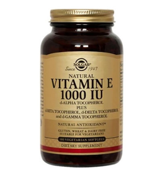 Solgar Vitamin E Natural 1000 IU softgels 100s