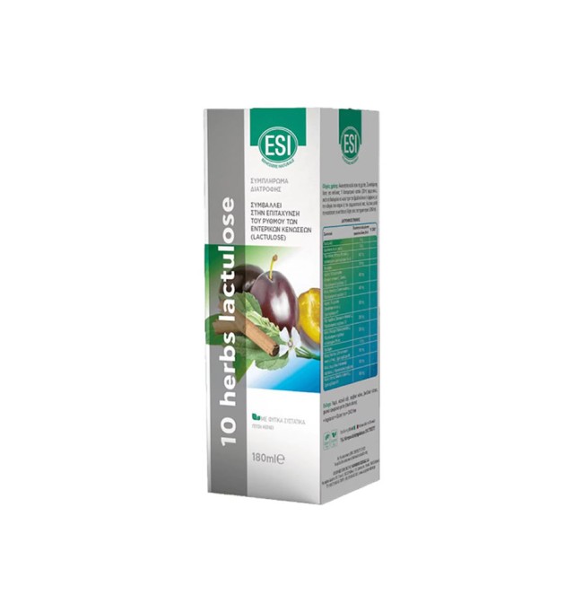 ESI 10 Herbs Lactulose για την Εντερική Διέλευση, 180ml