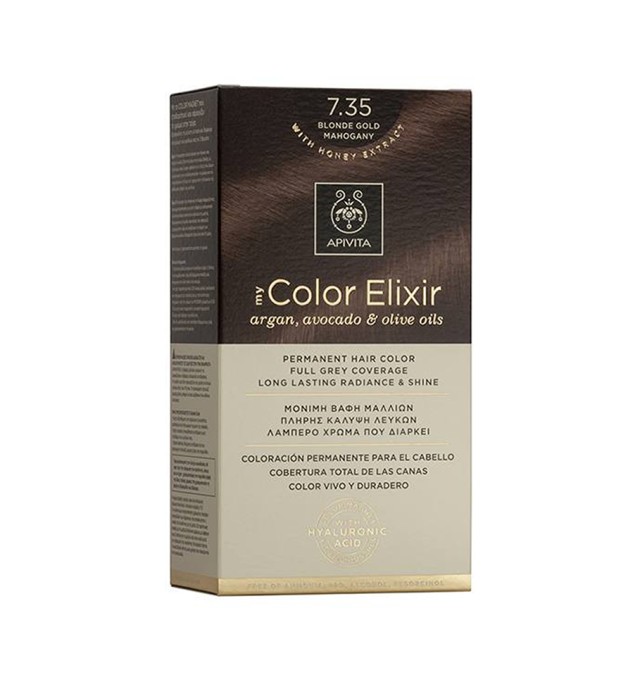 Apivita My Color Elixir Μόνιμη Βαφή Μαλλιών 7.35 ΞΑΝΘΟ ΜΕΛΙ ΜΑΟΝΙ