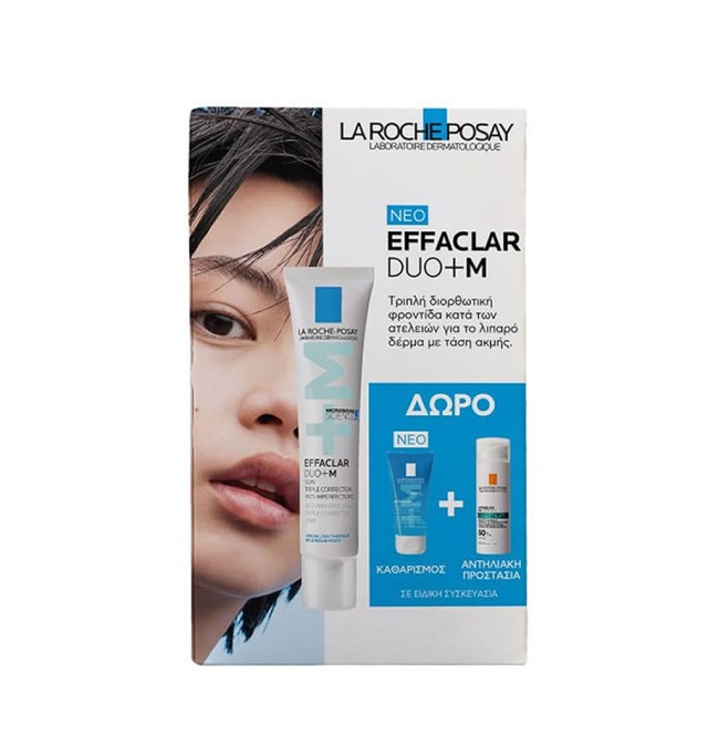 La Roche-Posay Promo 2024 Effaclar Duo+M 40ml & Δώρο Effaclar Gel  50ml & Anthelios Oil Correct SPF50+ 3ml, 1σετ