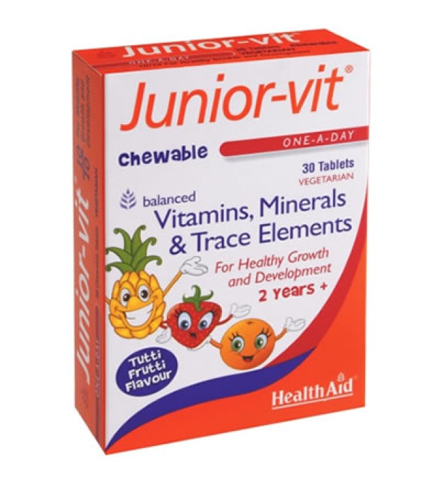 Health Aid Junior Vit Childrens Chewable 30 Tabs