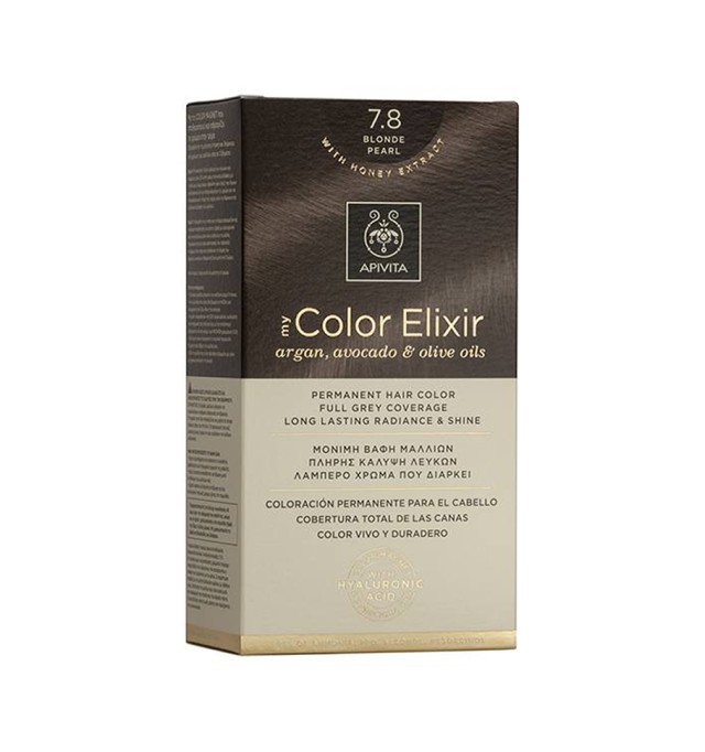 Apivita My Color Elixir Μόνιμη Βαφή Μαλλιών 7.8 ΞΑΝΘΟ ΠΕΡΛΕ