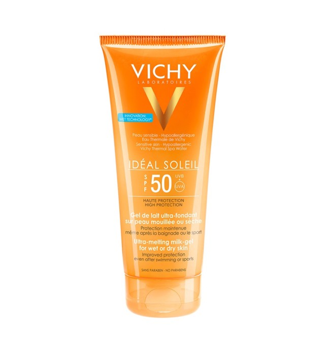 Vichy Ideal Soleil Wet Skin Γαλάκτωμα-Gel SPF50 200ml