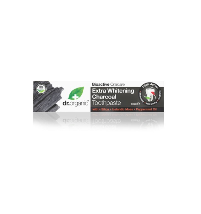 Dr. Organic Εxtra Whitening Charcoal Toothpaste 100ml