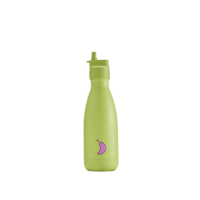 CHILLYS ORIGINAL KIDS 350ML REUSABLE WATER BOTTLE - LIME