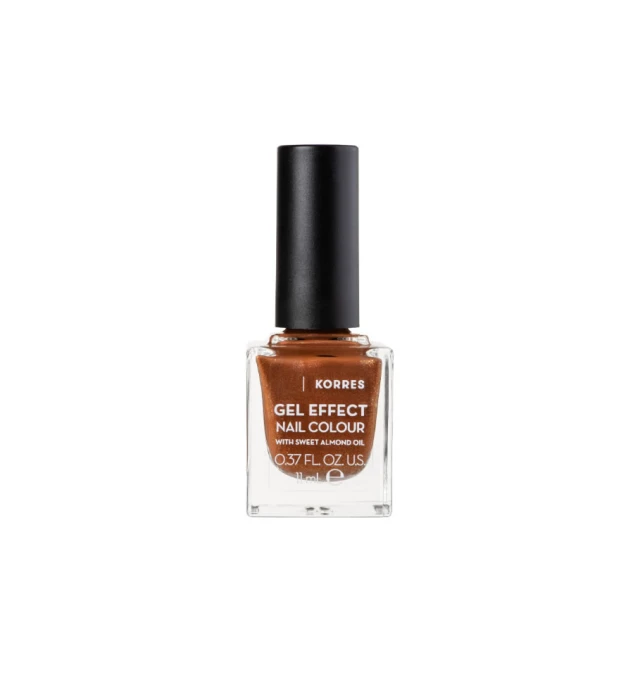 Korres Gel Effect Nail Colour No.66 Aegean Bronze Βερνίκι Νυχιών 11ml