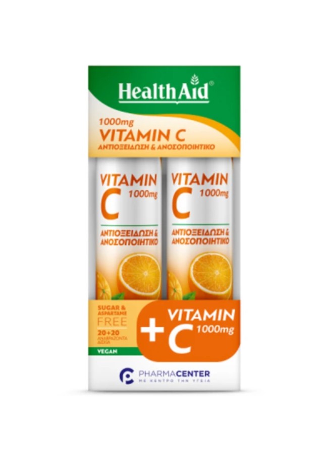 Health Aid Vitamin C 1000mg Πορτοκάλι 20 tabs+ Vitamin C 1000mg Πορτοκάλι 20 tabs