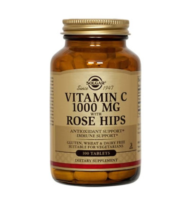 Solgar Vitamin C with Rose Hips 1000mg tabs 100s