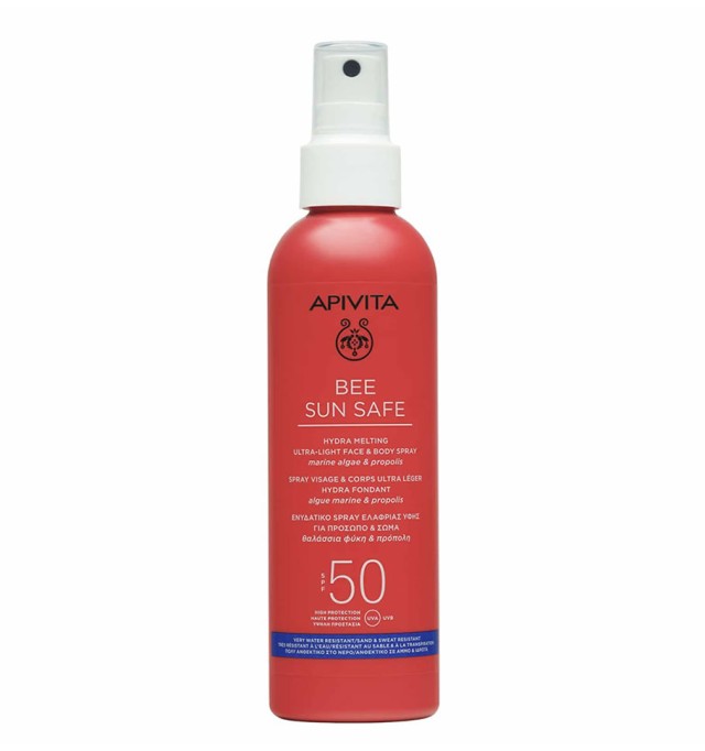 Apivita Bee Sun Safe Ενυδατικό Αντηλιακό Spray για Πρόσωπο & Σώμα SPF50 200ml