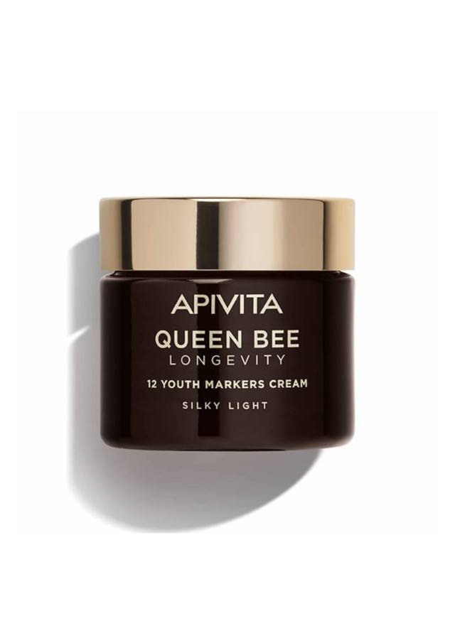 Apivita Queen Bee Longevity Light Day Cream Ελαφριά Βελούδινη Κρέμα Για Δράση Σε 12 Δείκτες Νεότητας, 50ml