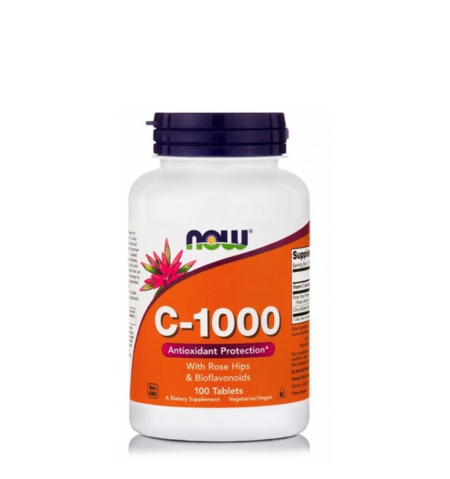 Now Foods Vitamin C-1000 with Rose Hips ,100tabs