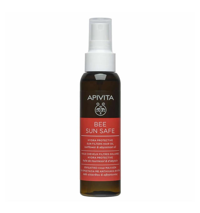 Apivita Bee Sun Safe Αντηλιακό Λάδι Μαλλιών με Ηλίανθο & Λάδι Αβησσυνίας 100ml