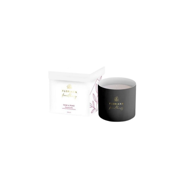 Fleriana Aromatherapy Calm & Peace Natural Candle Κερί για Αρωματοθεραπεία 235 ml