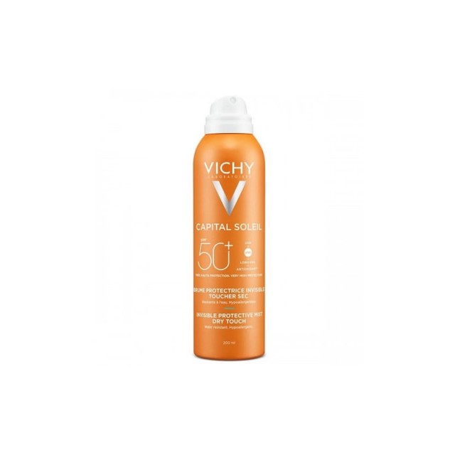 Vichy Capital Soleil Invisible Protective Mist Ενυδατικό Αόρατο Αντηλιακό Mist SPF50 200ml