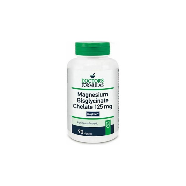 Doctors Formulas Magnesium Bisglycinate Chelate 125mg Συμπλήρωμα Διατροφής, 90caps