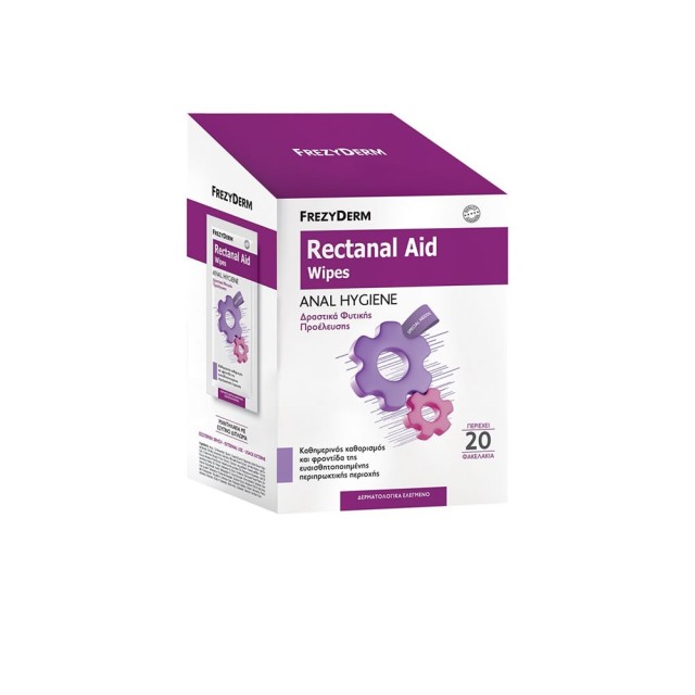 Frezyderm Rectanal Aid Wipes Καθαρισμός & Ανακούφιση των Συμπτωμάτων των Αιμορροϊδων, 20τεμ