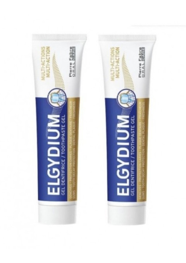 Elgydium Promo Multi Action 5 σε 1 Οδοντόκρεμα Gel για Ολοκληρωμένη Προστασία -50% στο 2ο προϊόν, 2x75ml