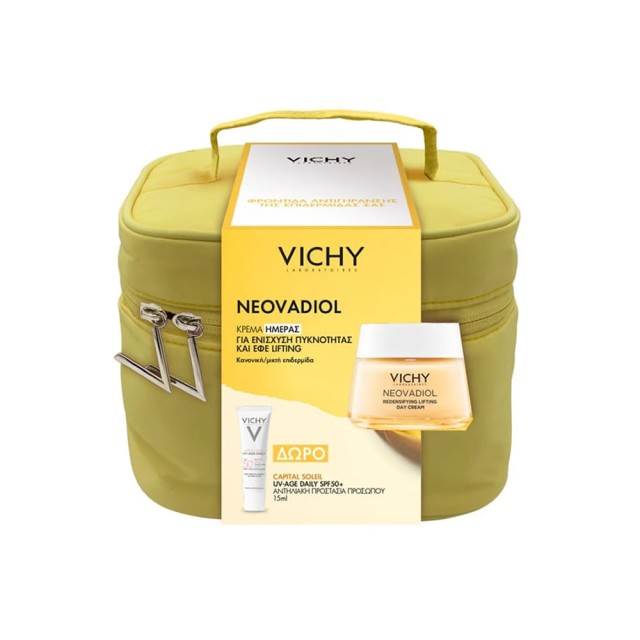 Vichy Neovadiol Post Menopause με Neovadiol Redensifying Lifting Day Cream Κρέμα Ημέρας, 50ml & Δώρο Capital Soleil UV-Age Daily SPF 50+ Αντηλιακή Προστασία Προσώπου 15ml & Νεσεσέρ