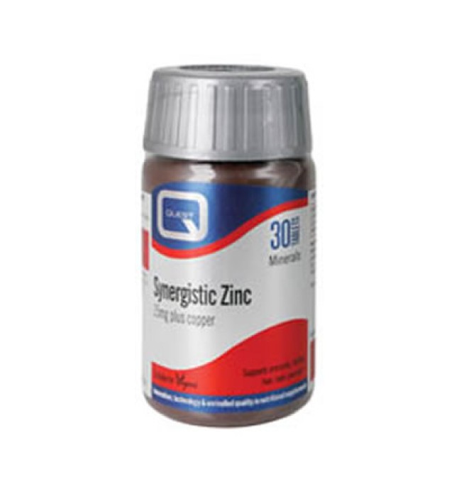 Quest Vitamins Synergistic Zinc 15mg with Copper 30tabs