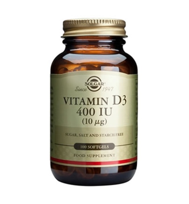 Solgar Vitamin D3 400IU softgels 100s