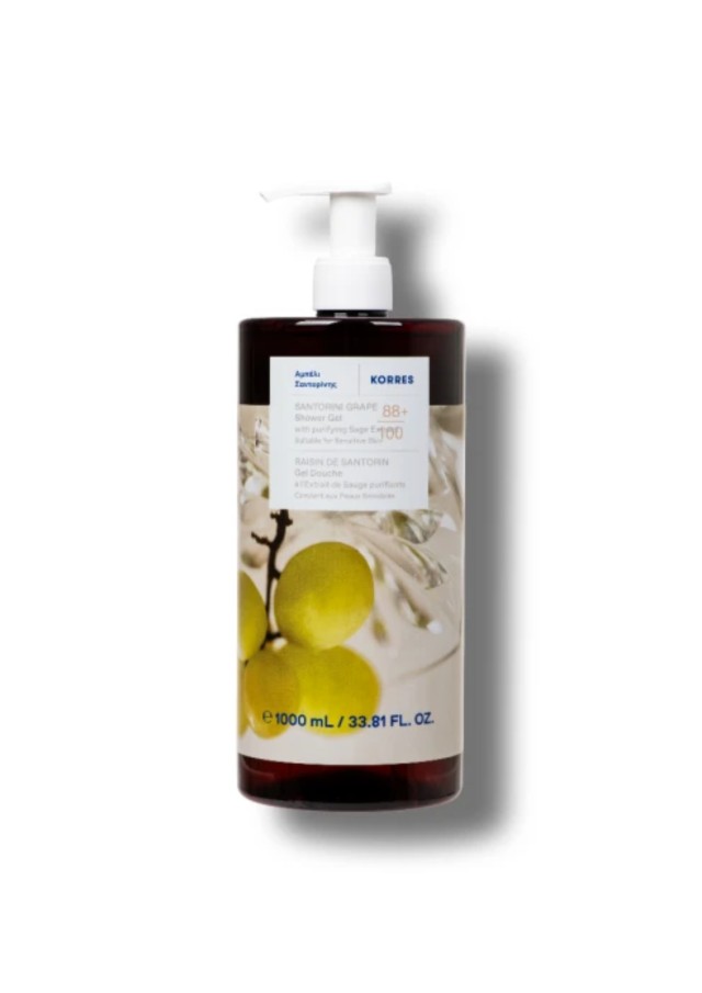 Korres Renewing Body Cleanser Αφρόλουτρο Αμπέλι Σαντορίνης, 1000ml