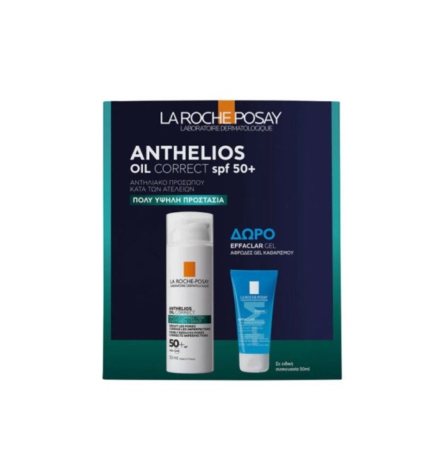 La Roche Posay Promo Anthelios Oil Correct Spf50+, 50ml & Effaclar Gel 50ml