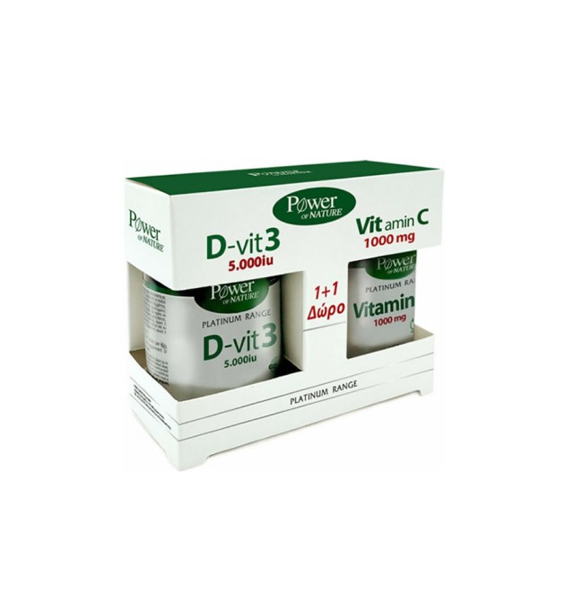 Power Health Platinum Range Vitamin D-Vit3 5000iu 60 tabs & Vitamin C 1000mg 20 tabs