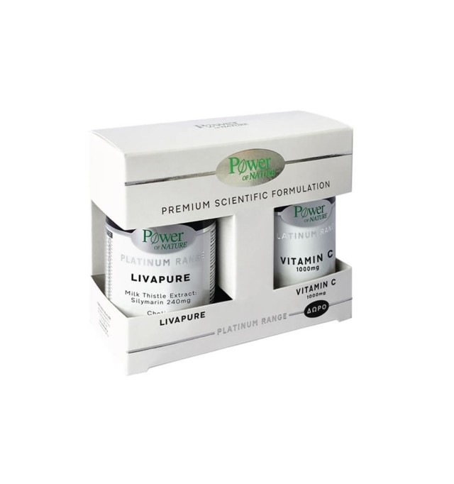 Power Health Platinum Range Livapure 30 caps & Platinum Range Vitamin C 1000mg, 20 tabs