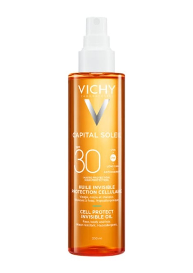 Vichy Capital Soleil Cell Protect Αόρατο Λάδι SPF30, 200ml