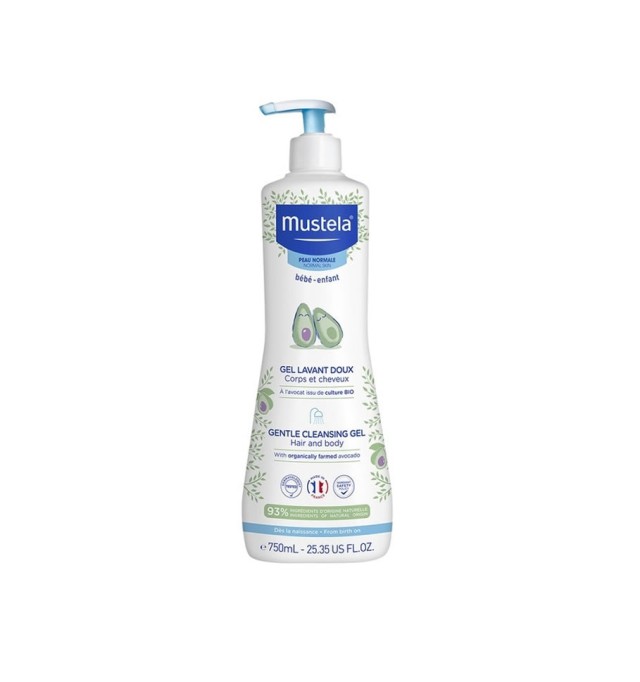 Mustela Gentle Cleansing Gel με Βιολογικό Αβοκάντο 750ml