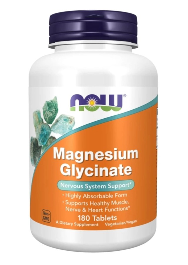 Now Foods Magnesium Glycinate 180 Tablets