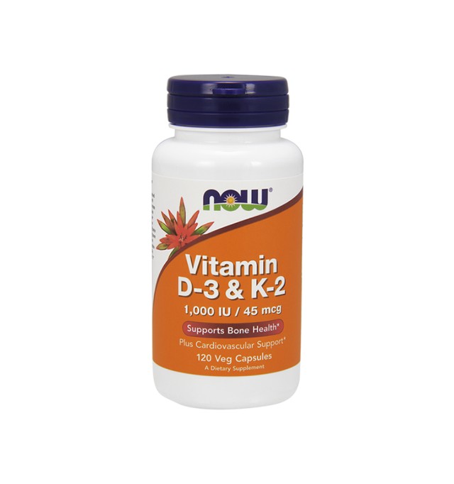 Now Foods Vitamin D3 1000iu & K2 45mcg 120caps
