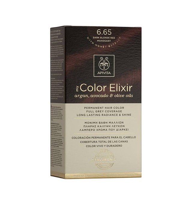 Apivita My Color Elixir Μόνιμη Βαφή Μαλλιών 6.65 ΕΝΤΟΝΟ ΚΟΚΚΙΝΟ