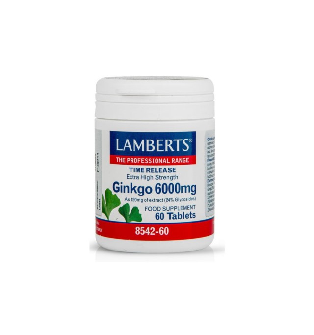 Lamberts Ginkgo Biloba Extract 6000mg 60 tabs