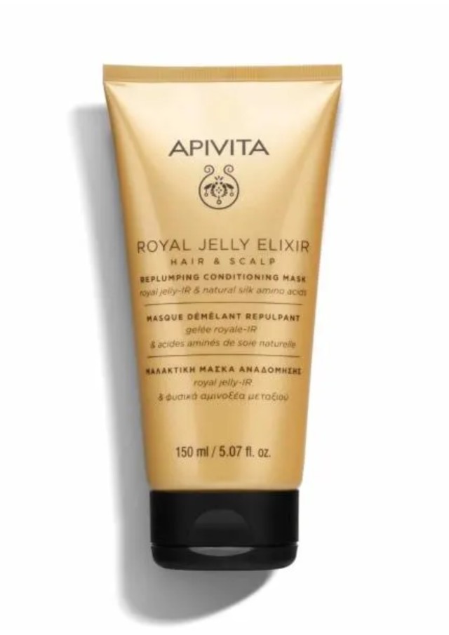 Apivita Royal Jelly Elixir Hair & Scalp Replumping Conditioning Mask, Μαλακτική Μάσκα Αναδόμησης για τα Μαλλιά 150ml