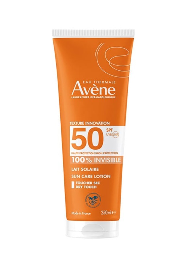 Avene Eau Thermale Lait Solaire Αντιηλιακό Γαλάκτωμα 100% Invisible SPF50+, 250ml