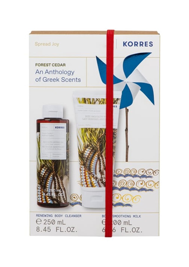 Korres Promo Forest Cedar Renewing Αφρόλουτρο Κέδρος, 250ml & Forest Cedar Ενυδατικό Γαλάκτωμα Σώματος Κέδρος, 200ml, 1σετ