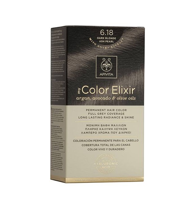 Apivita My Color Elixir Μόνιμη Βαφή Μαλλιών 6.18 ΞΑΝΘΟ ΣΚΟΥΡΟ ΣΑΝΤΡΕ ΠΕΡΛΕ