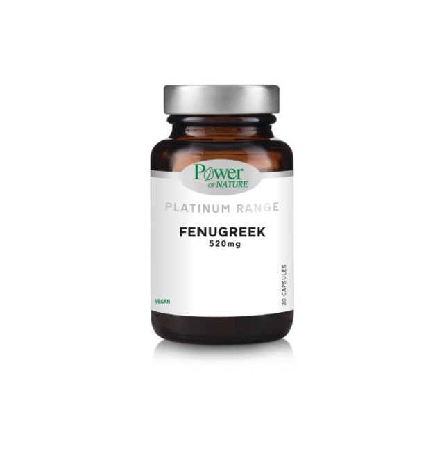 Power of Nature Platinum Range Fenugreek 520mg, 30caps