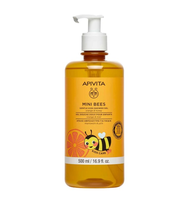 Apivita Mini Bees Gentle Kids Shower Gel Απαλό Αφρόλουτρο για Παιδιά με Πορτοκάλι & Μέλι 500ml